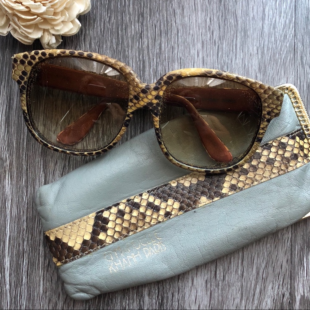 Emmanuelle Khanh Python Skin Sunglasses! - image 7